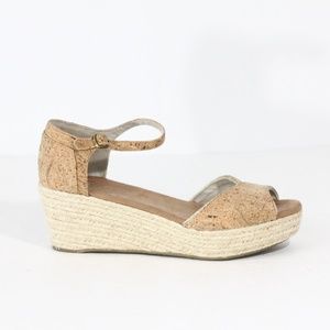 TOMS Platform Wedge Sandals Women Espadrille Shoes